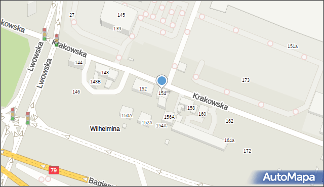 Katowice, Krakowska, 154, mapa Katowic