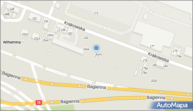 Katowice, Krakowska, 172, mapa Katowic