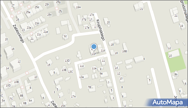 Katowice, Krupińskiego Bolesława, 11f, mapa Katowic