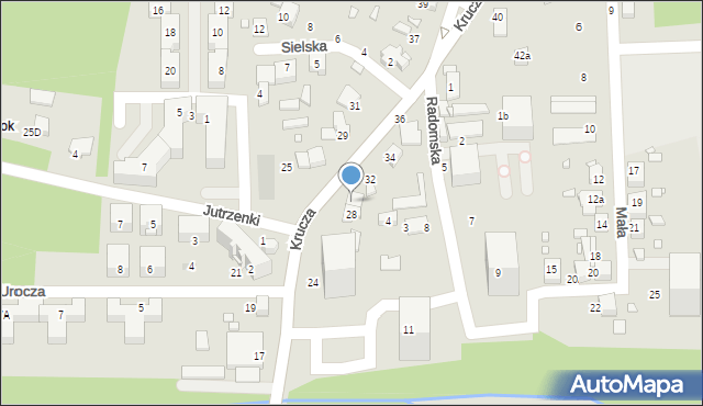 Katowice, Krucza, 30, mapa Katowic