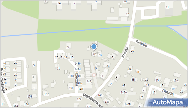 Katowice, Krucza, 7C, mapa Katowic