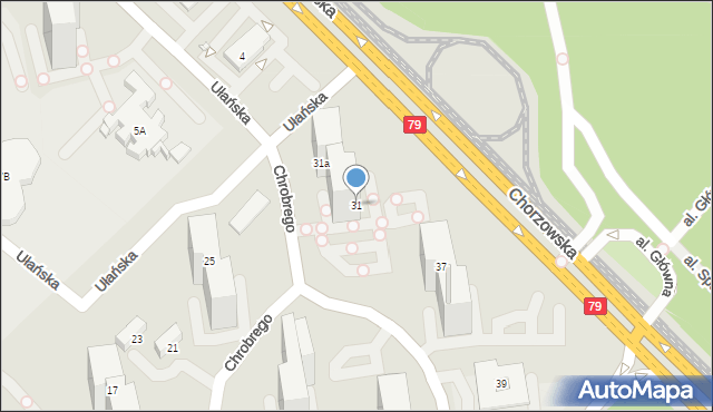 Katowice, Króla Bolesława Chrobrego, 31, mapa Katowic