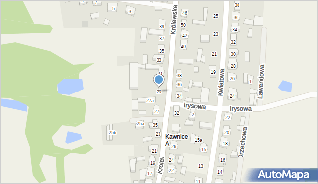 Kawnice, Królewska, 29, mapa Kawnice