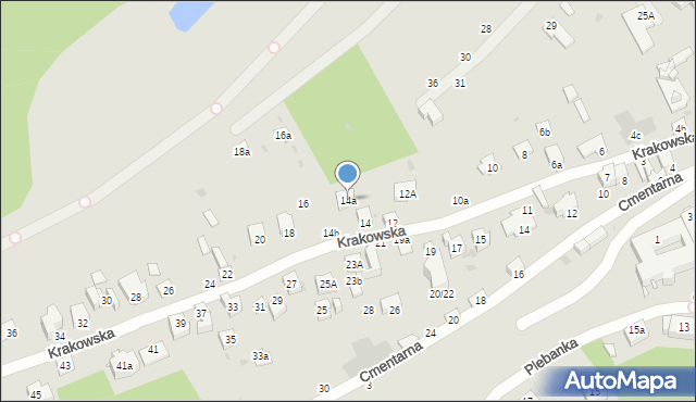 Kazimierz Dolny, Krakowska, 14a, mapa Kazimierz Dolny