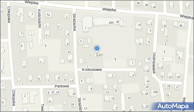 Kębłowo, Krokusowa, 3, mapa Kębłowo