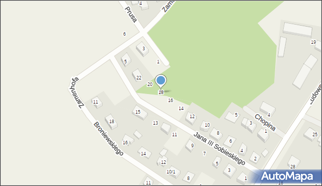 Kębłowo, Króla Jana III Sobieskiego, 18, mapa Kębłowo