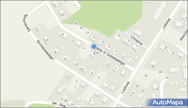 Kębłowo, Króla Jana III Sobieskiego, 9, mapa Kębłowo