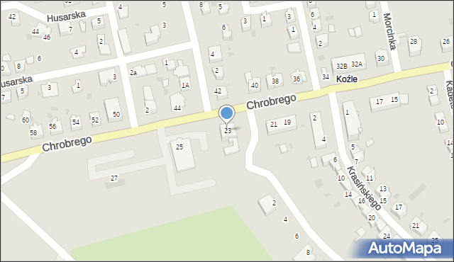 Kędzierzyn-Koźle, Króla Bolesława Chrobrego, 23, mapa Kędzierzyna-Koźle
