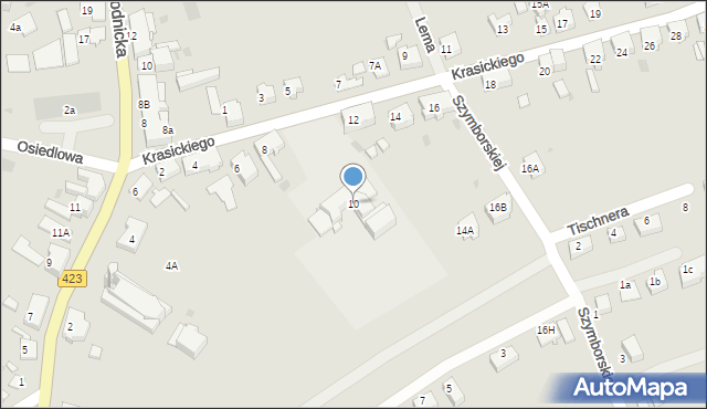 Kędzierzyn-Koźle, Krasickiego Ignacego, bp., 10, mapa Kędzierzyna-Koźle