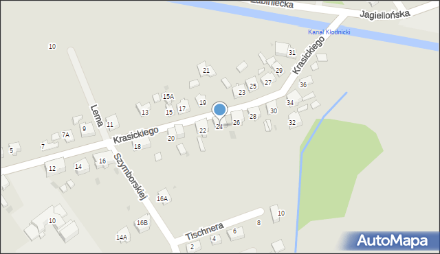 Kędzierzyn-Koźle, Krasickiego Ignacego, bp., 24, mapa Kędzierzyna-Koźle