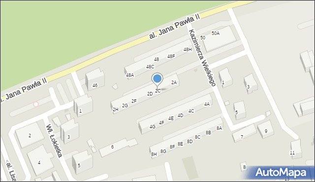 Kędzierzyn-Koźle, Króla Kazimierza Wielkiego, 2C, mapa Kędzierzyna-Koźle