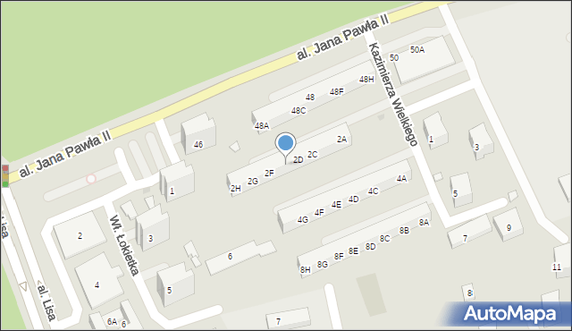 Kędzierzyn-Koźle, Króla Kazimierza Wielkiego, 2E, mapa Kędzierzyna-Koźle