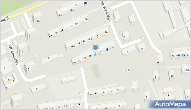 Kędzierzyn-Koźle, Króla Kazimierza Wielkiego, 8D, mapa Kędzierzyna-Koźle