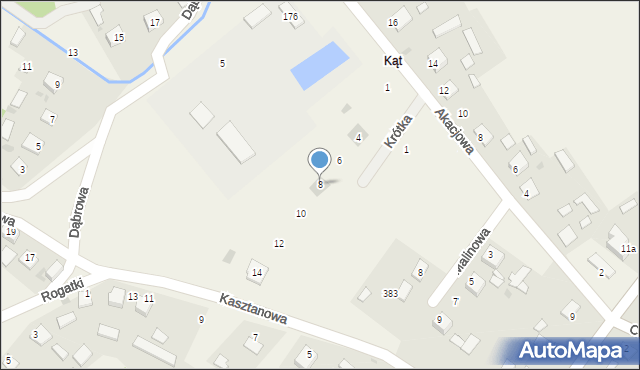 Kępie Zaleszańskie, Krótka, 8, mapa Kępie Zaleszańskie