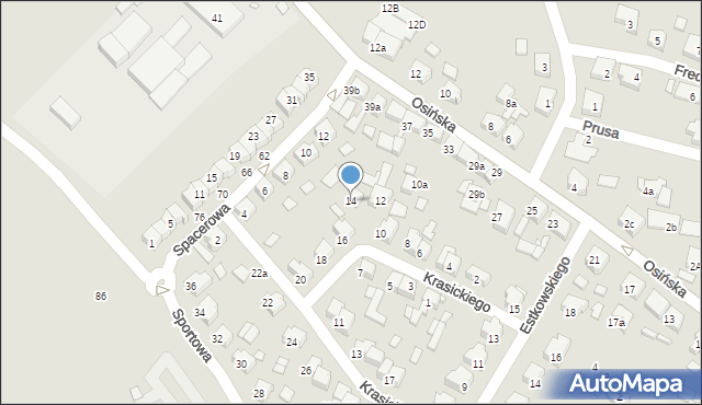 Kępno, Krasickiego Ignacego, bp., 14, mapa Kępno