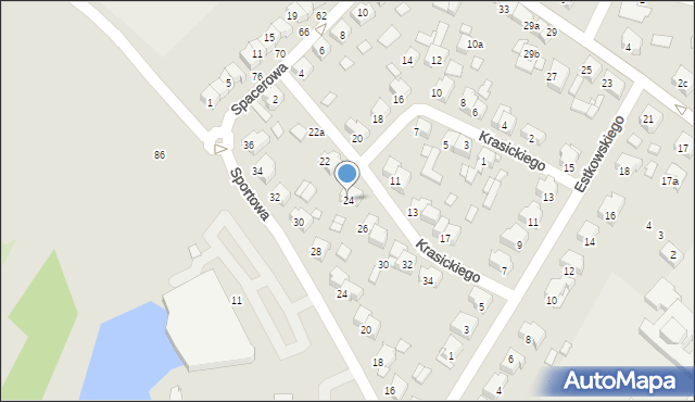 Kępno, Krasickiego Ignacego, bp., 24, mapa Kępno