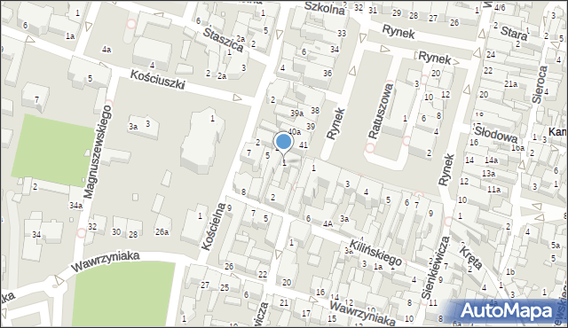 Kępno, Krótka, 1, mapa Kępno