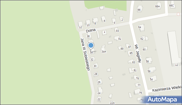 Kętrzyn, Króla Jana III Sobieskiego, 34, mapa Kętrzyn