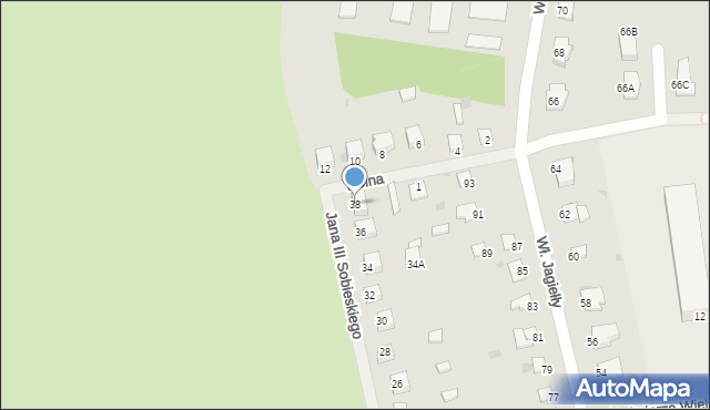 Kętrzyn, Króla Jana III Sobieskiego, 38, mapa Kętrzyn