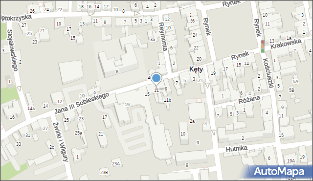 Kęty, Króla Jana III Sobieskiego, 11, mapa Kęty