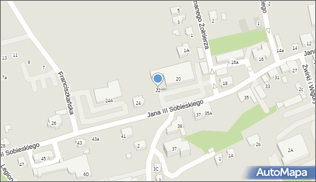 Kęty, Króla Jana III Sobieskiego, 22, mapa Kęty