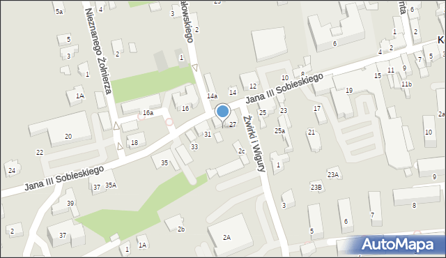 Kęty, Króla Jana III Sobieskiego, 29, mapa Kęty