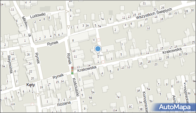 Kęty, Króla Kazimierza Wielkiego, 2, mapa Kęty