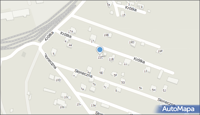 Kęty, Krótka, 11C, mapa Kęty