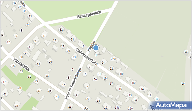 Kielce, Króla Jana III Sobieskiego, 1, mapa Kielc