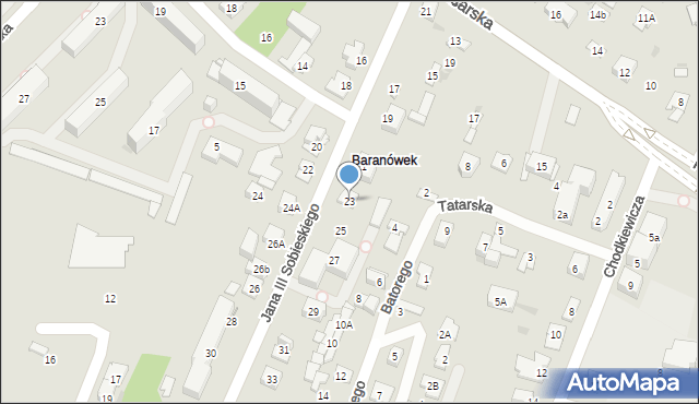 Kielce, Króla Jana III Sobieskiego, 23, mapa Kielc