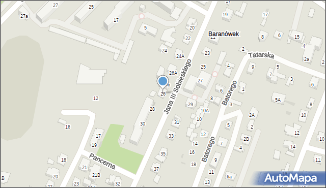 Kielce, Króla Jana III Sobieskiego, 26, mapa Kielc