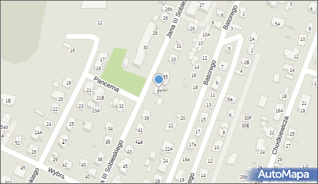 Kielce, Króla Jana III Sobieskiego, 37, mapa Kielc