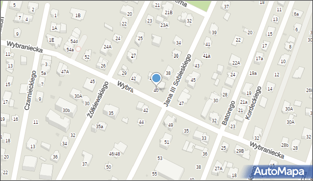 Kielce, Króla Jana III Sobieskiego, 40, mapa Kielc