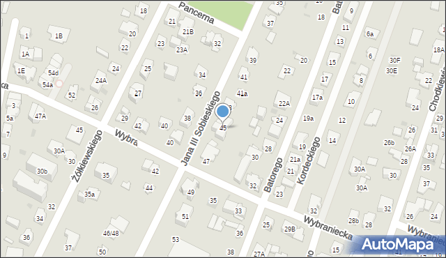 Kielce, Króla Jana III Sobieskiego, 45, mapa Kielc