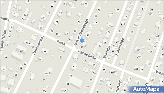 Kielce, Króla Jana III Sobieskiego, 47, mapa Kielc