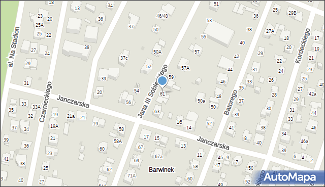 Kielce, Króla Jana III Sobieskiego, 61, mapa Kielc