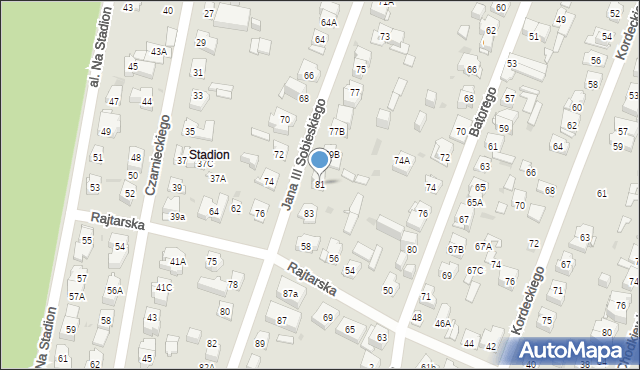 Kielce, Króla Jana III Sobieskiego, 81, mapa Kielc