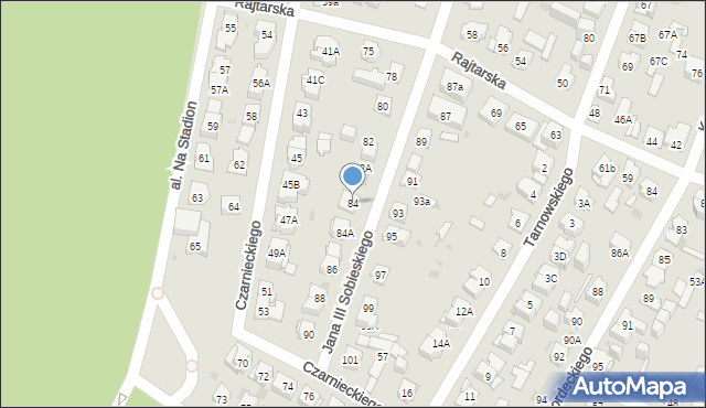 Kielce, Króla Jana III Sobieskiego, 84, mapa Kielc