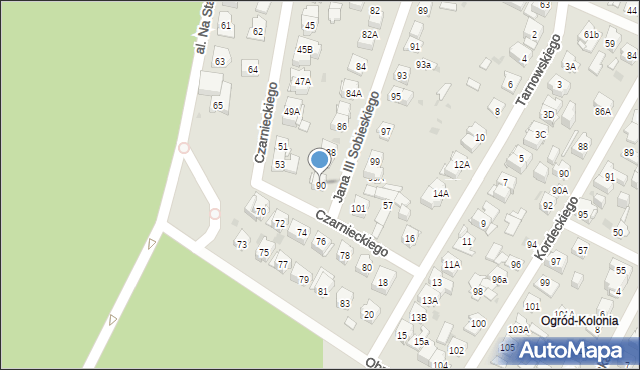 Kielce, Króla Jana III Sobieskiego, 90, mapa Kielc