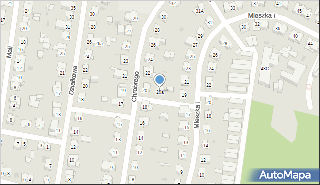 Kielce, Króla Bolesława Chrobrego, 20a, mapa Kielc