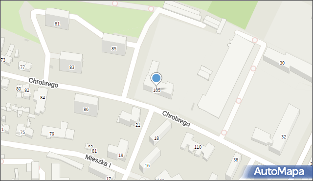 Kielce, Króla Bolesława Chrobrego, 105, mapa Kielc