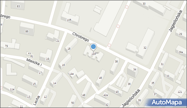 Kielce, Króla Bolesława Chrobrego, 110, mapa Kielc