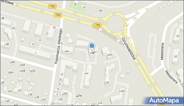 Kielce, Króla Kazimierza Wielkiego, 14B, mapa Kielc