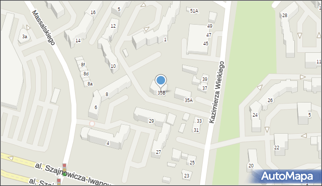 Kielce, Króla Kazimierza Wielkiego, 35B, mapa Kielc