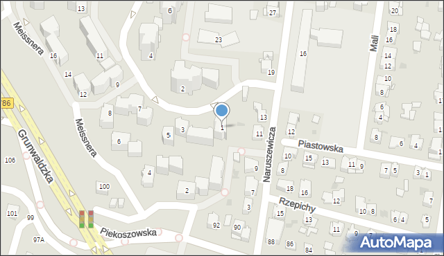 Kielce, Króla Władysława Jagiełły, 1, mapa Kielc