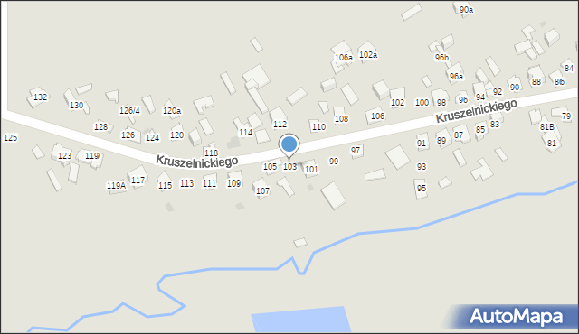 Kielce, Kruszelnickiego-Wilka Zbigniewa, ppor., 103, mapa Kielc