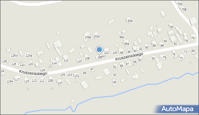 Kielce, Kruszelnickiego-Wilka Zbigniewa, ppor., 106, mapa Kielc