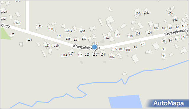 Kielce, Kruszelnickiego-Wilka Zbigniewa, ppor., 111, mapa Kielc