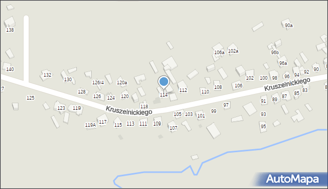 Kielce, Kruszelnickiego-Wilka Zbigniewa, ppor., 114, mapa Kielc