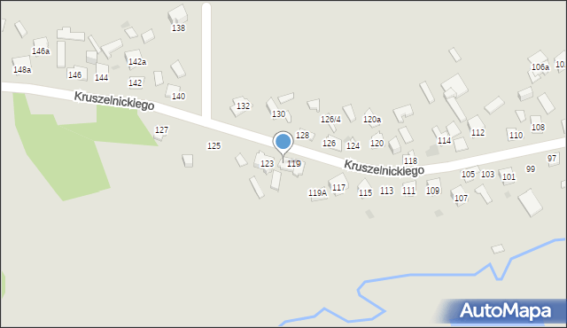 Kielce, Kruszelnickiego-Wilka Zbigniewa, ppor., 121, mapa Kielc